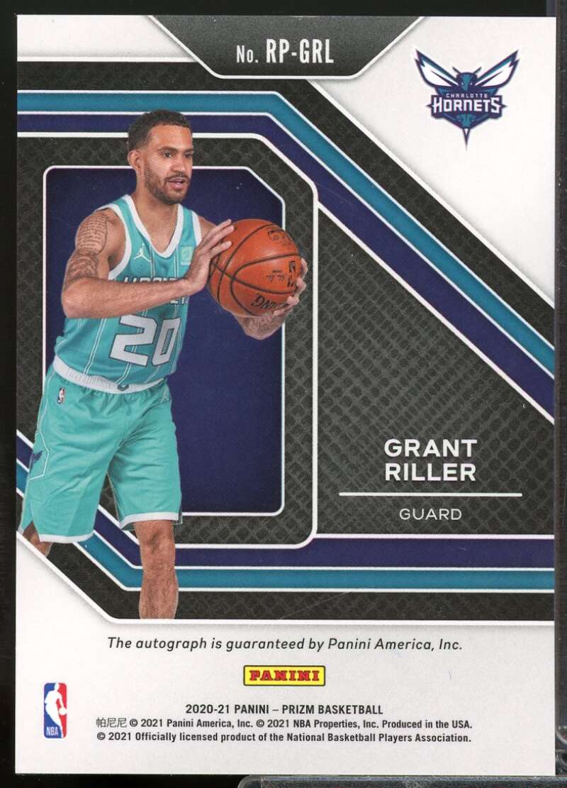 Grant Riller Card 2020-21 Panini Prizm Rookie Penmanship Autograph #16  Image 2
