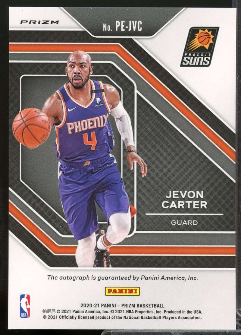 Jevon Carter Card 2020-21 Panini Prizm Penmanship Autograph Prizms Silver #50  Image 2