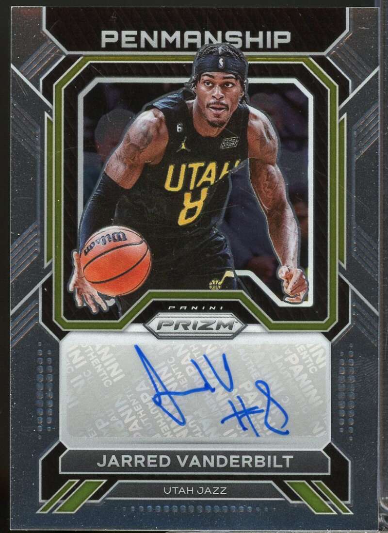 Jarred Vanderbilt Card 2022-23 Panini Prizm Penmanship Autograph #13  Image 1