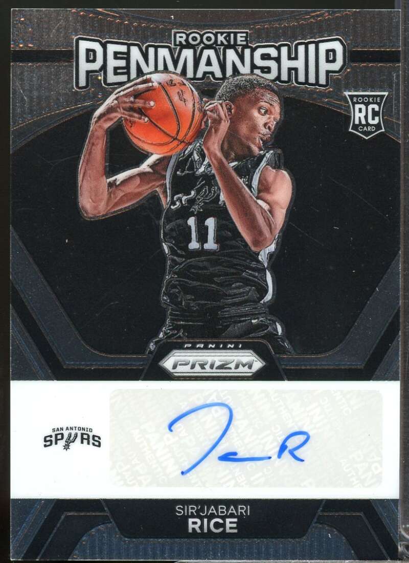 Sir'Jabari Rice Card 2023-24 Panini Prizm Rookie Penmanship Autograph #26  Image 1
