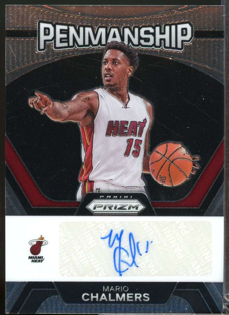 Mario Chalmers Card 2023-24 Panini Prizm Penmanship Autograph #15  Image 1
