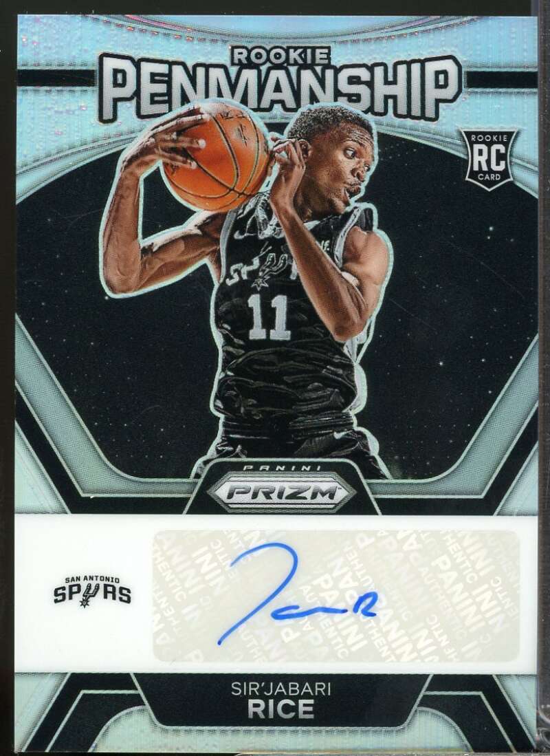 Sir'Jabari Rice 2023-24 Panini Prizm Rookie Penmanship Autograph Silver #26  Image 1