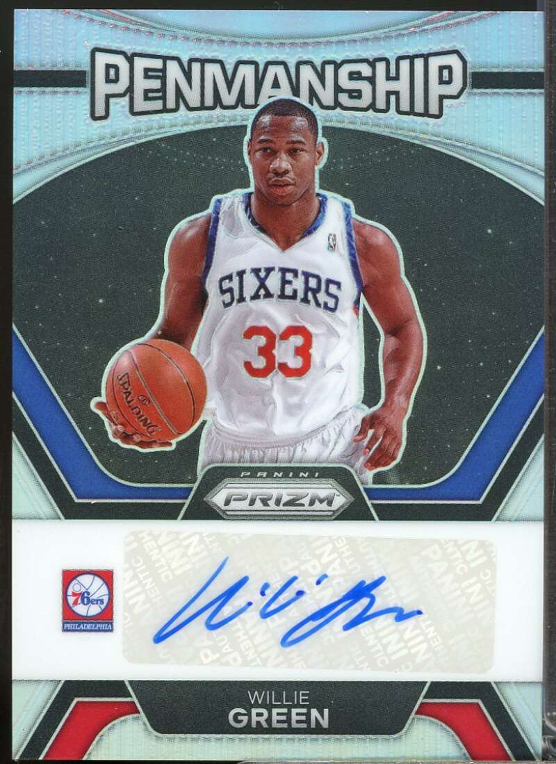 Willie Green Card 2023-24 Panini Prizm Penmanship Autograph Prizms Silver #4  Image 1