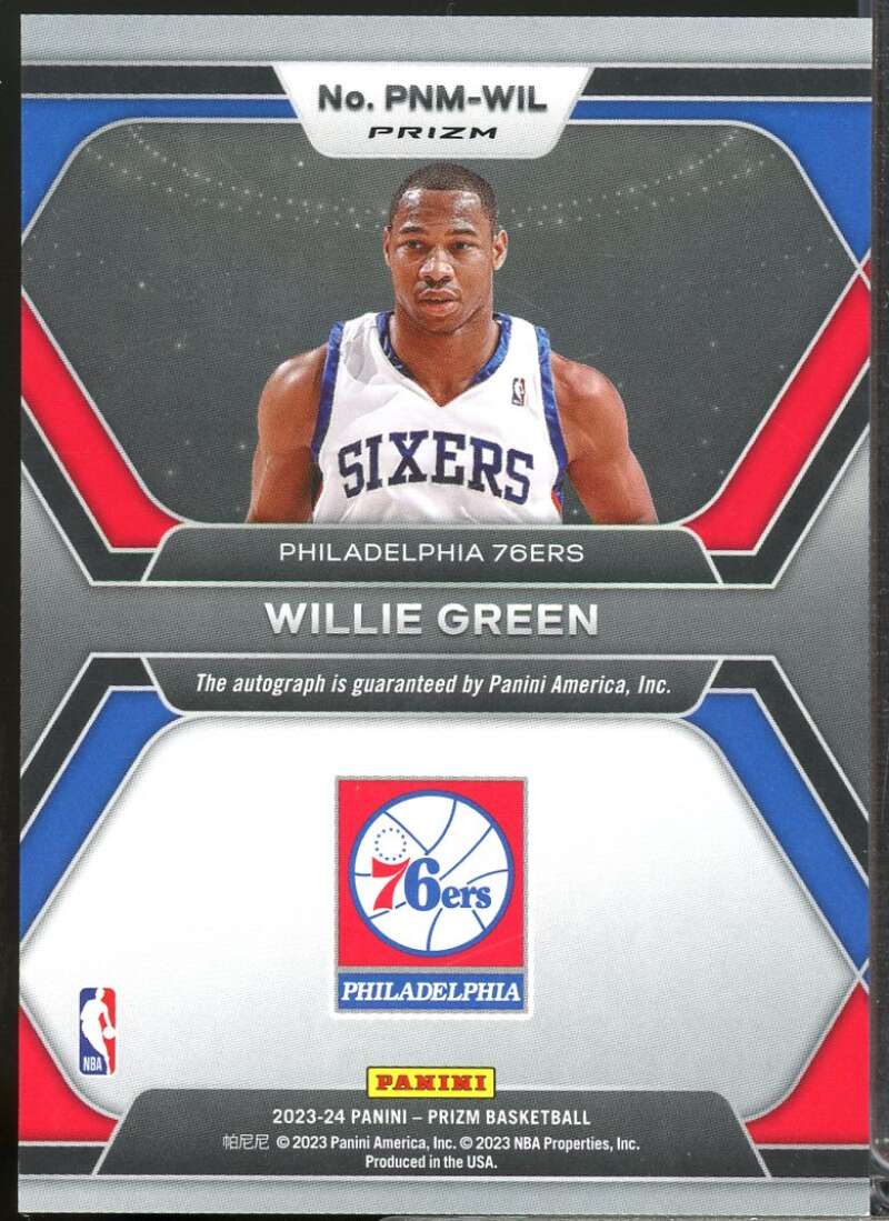 Willie Green Card 2023-24 Panini Prizm Penmanship Autograph Prizms Silver #4  Image 2