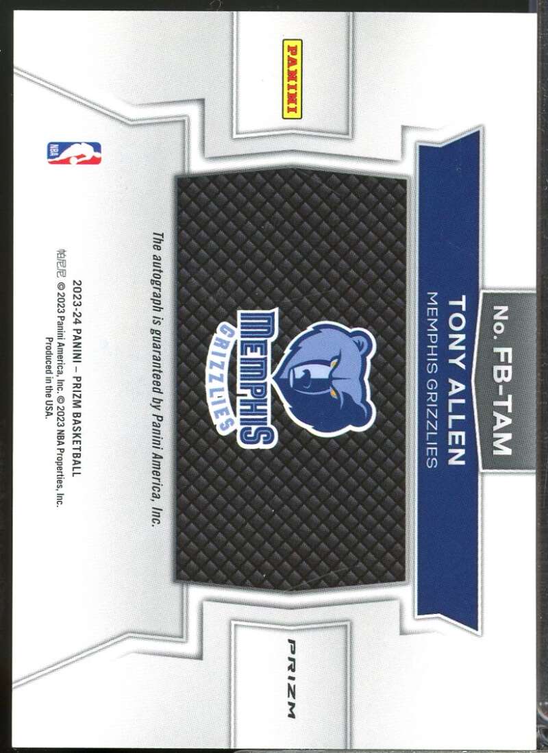 Tony Allen Card 2023-24 Panini Prizm Fast Break Autographs #59  Image 2