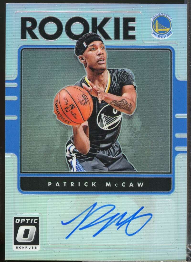 Patrick McCaw Card 2016-17 Donruss Optic Rookie Signatures Autograph Holo #7  Image 1