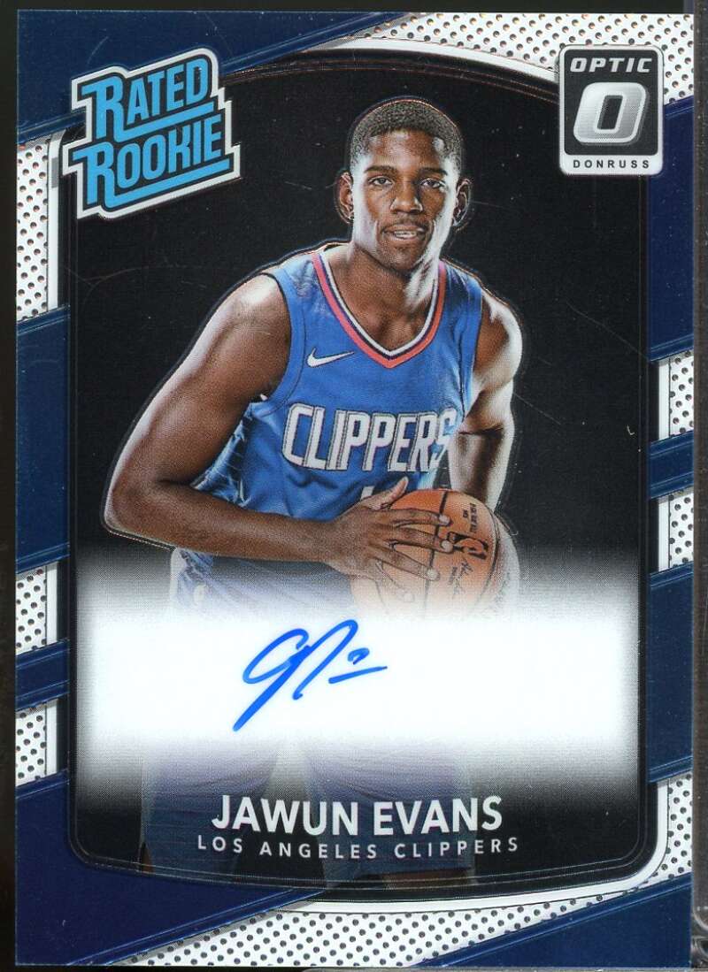 Jawun Evans Card 2017-18 Donruss Optic Rated Rookies Signatures Autograph #162  Image 1