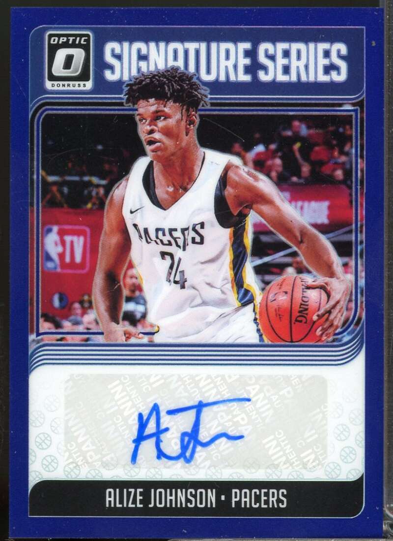 Alize Johnson Card 2018-19 Donruss Optic Signature Series Autograph Purple #19  Image 1