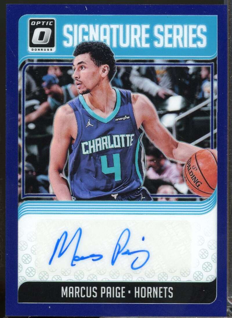 Marcus Paige Card 2018-19 Donruss Optic Signature Series Autograph Purple #47  Image 1