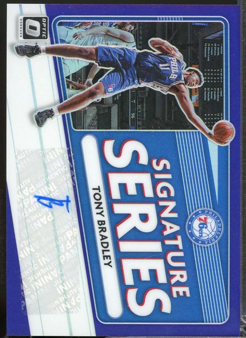 Tony Bradley Card 2020-21 Donruss Optic Signature Series Autograph Purple #17  Image 1