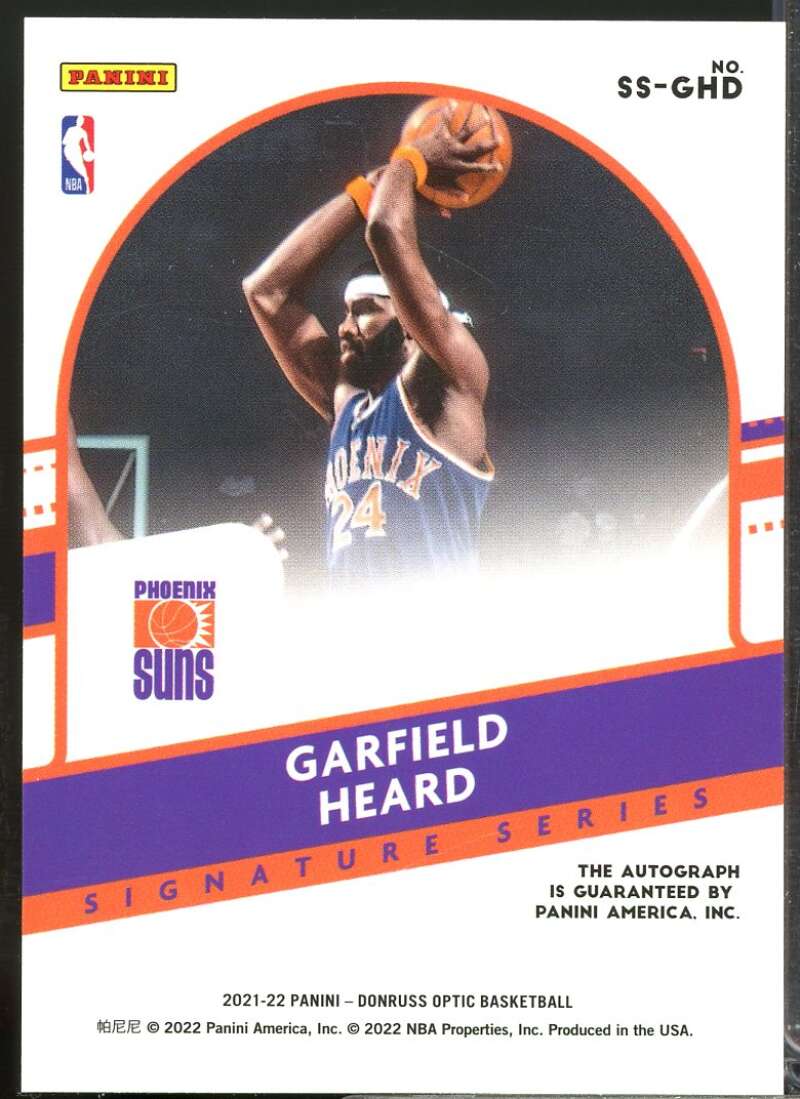 Garfield Heard Card 2021-22 Donruss Optic Signature Series Autograph #17  Image 2