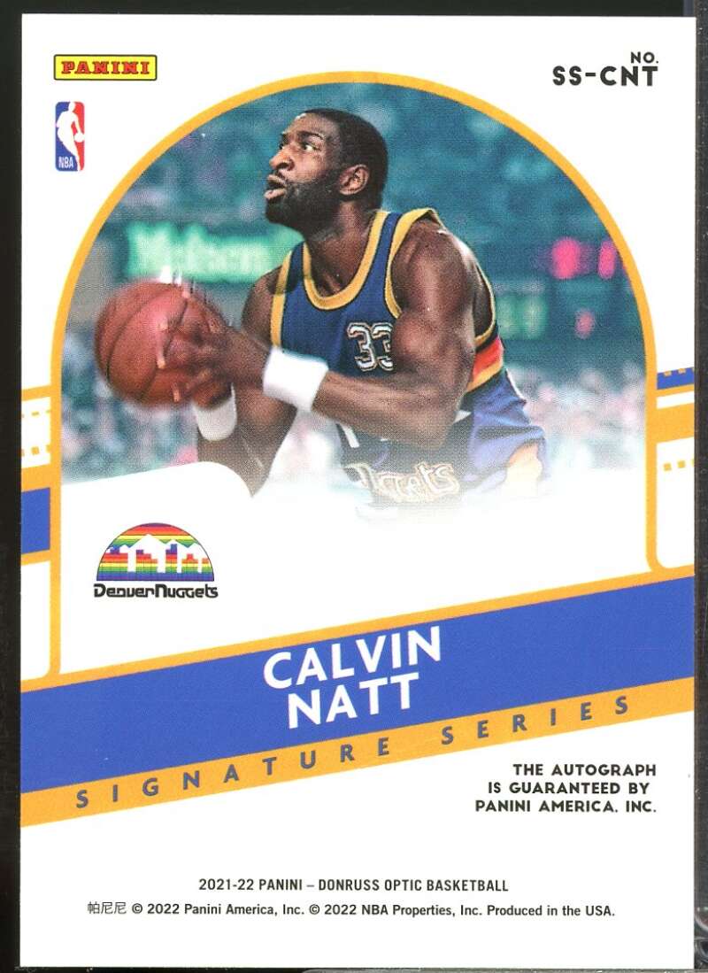 Calvin Natt Card 2021-22 Donruss Optic Signature Series Autograph #33  Image 2
