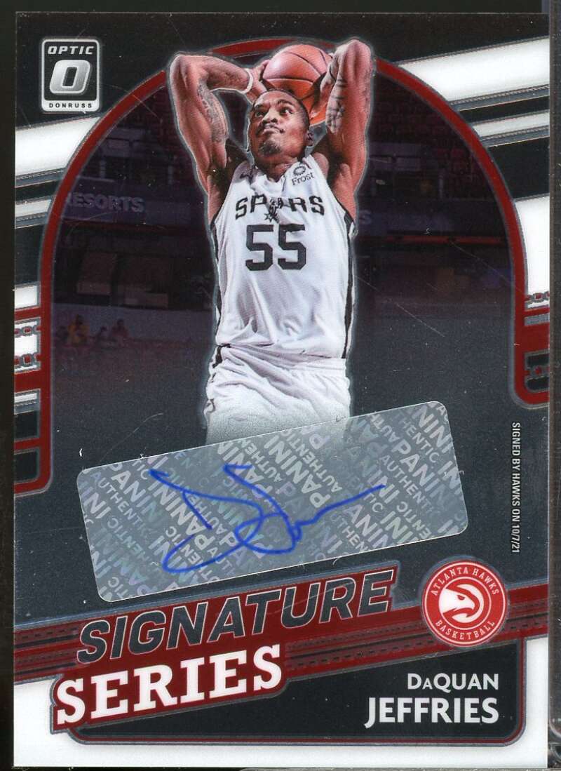 DaQuan Jeffries Card 2021-22 Donruss Optic Signature Series Autograph #39  Image 1