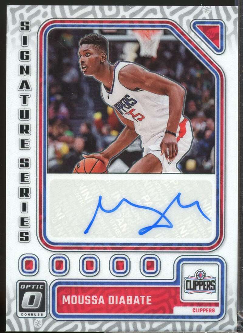 Moussa Diabate Card 2023-24 Donruss Optic Signature Series Autograph #79  Image 1
