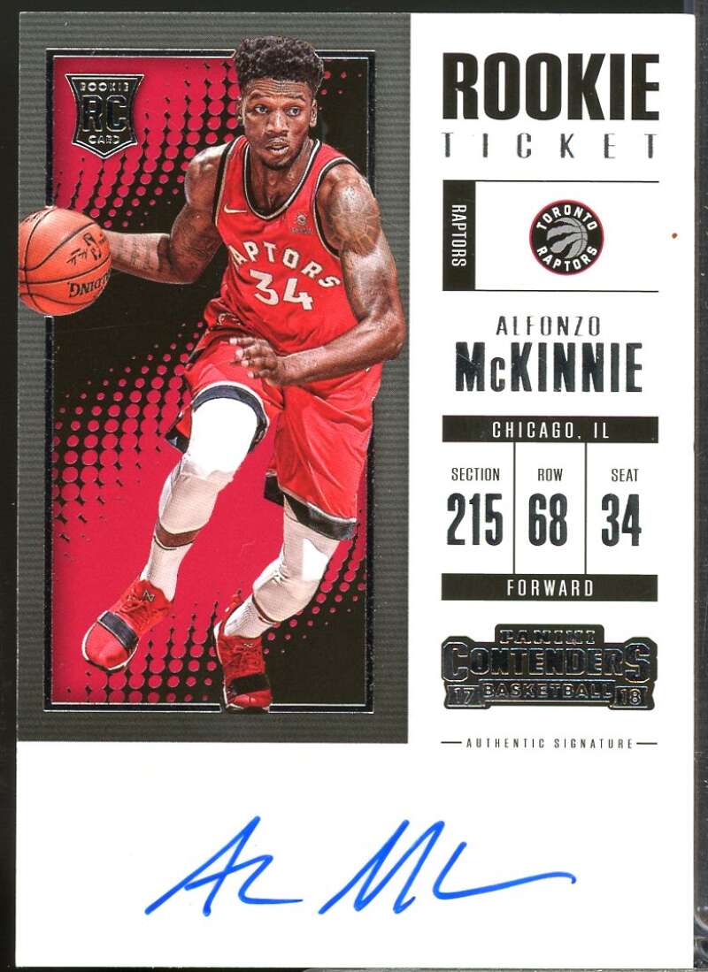Alfonzo McKinnie 2017-18 Panini Contenders Rookie Ticket Retail Autographs #26  Image 1