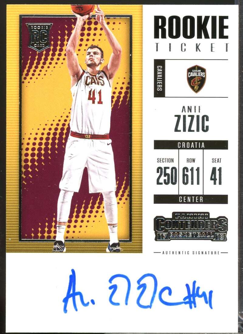 Ante Zizic 2017-18 Panini Contenders Rookie Season Ticket Retail Autographs #36  Image 1
