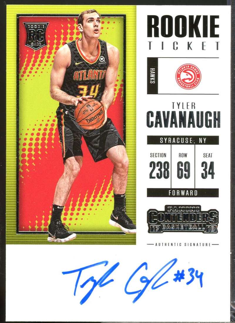 Tyler Cavanaugh 2017-18 Panini Contenders Rookie Ticket Retail Autographs #13  Image 1