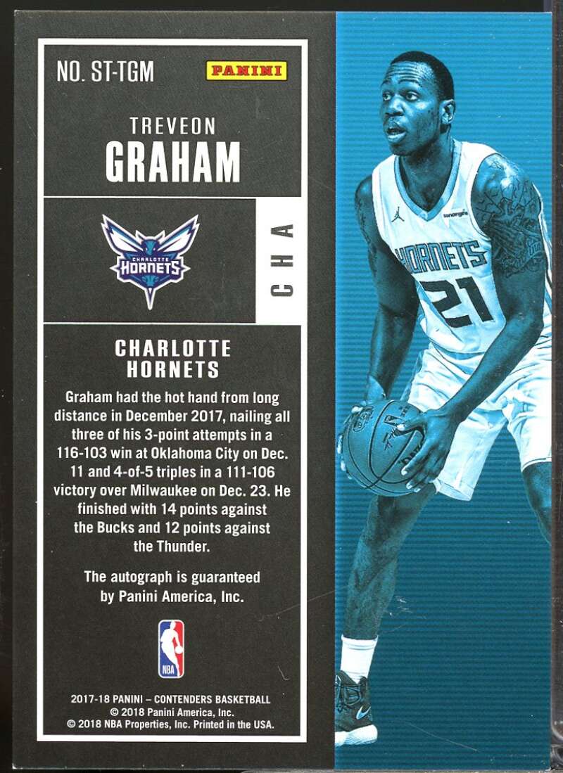 Treveon Graham 2017-18 Panini Contenders Rookie Ticket Retail Autographs #3  Image 2