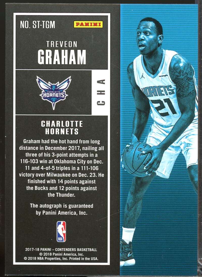 Treveon Graham 2017-18 Panini Contenders Rookie Ticket Retail Autographs #3  Image 2
