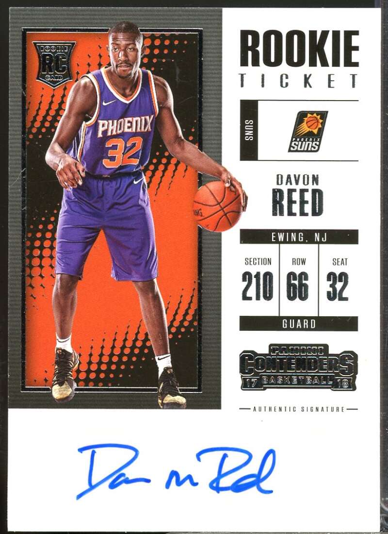 Davon Reed 2017-18 Panini Contenders Rookie Season Ticket Retail Autographs #10  Image 1