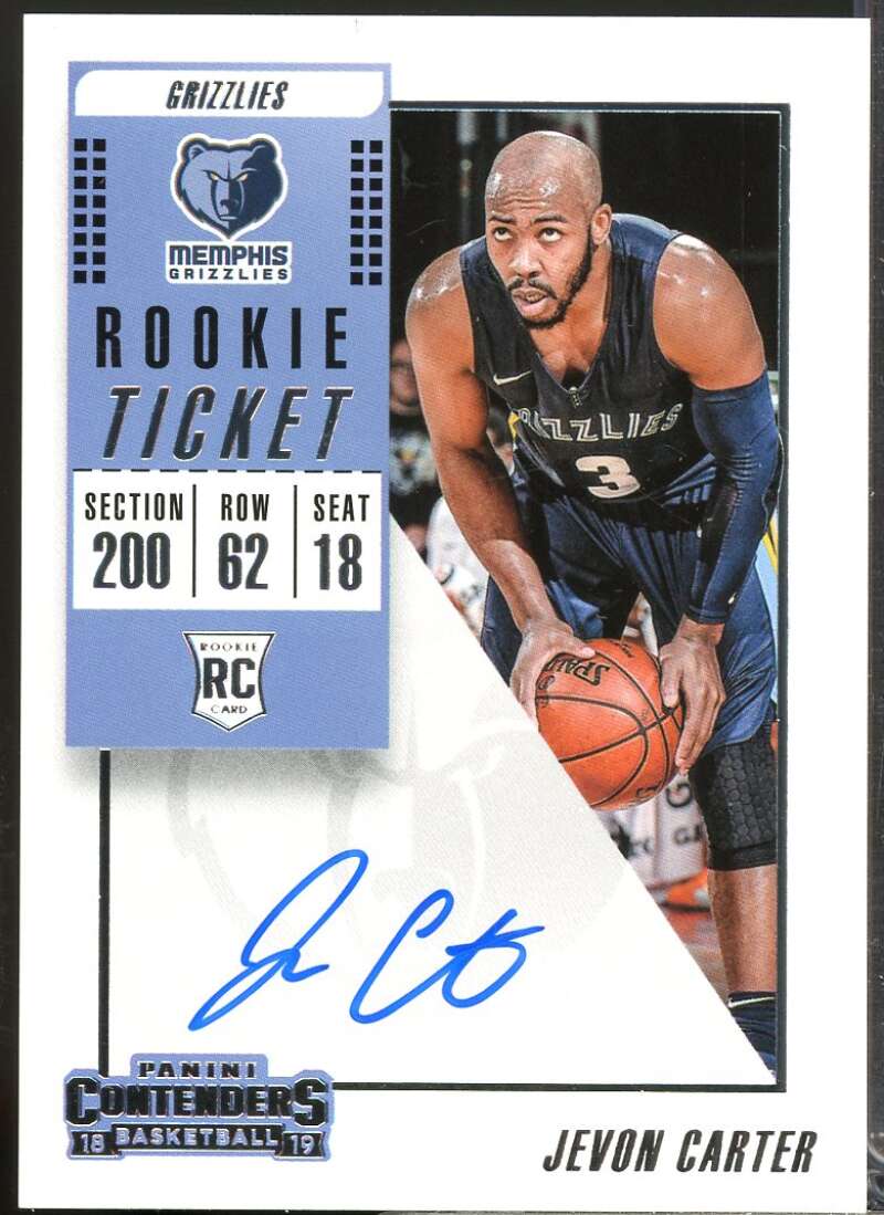 Jevon Carter Rookie Card 2018-19 Panini Contenders Autograph #143  Image 1
