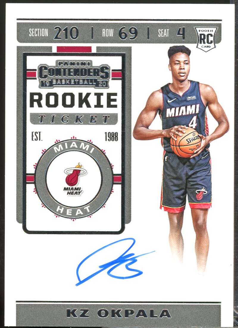 KZ Okpala Rookie Card 2019-20 Panini Contenders Autograph #121  Image 1