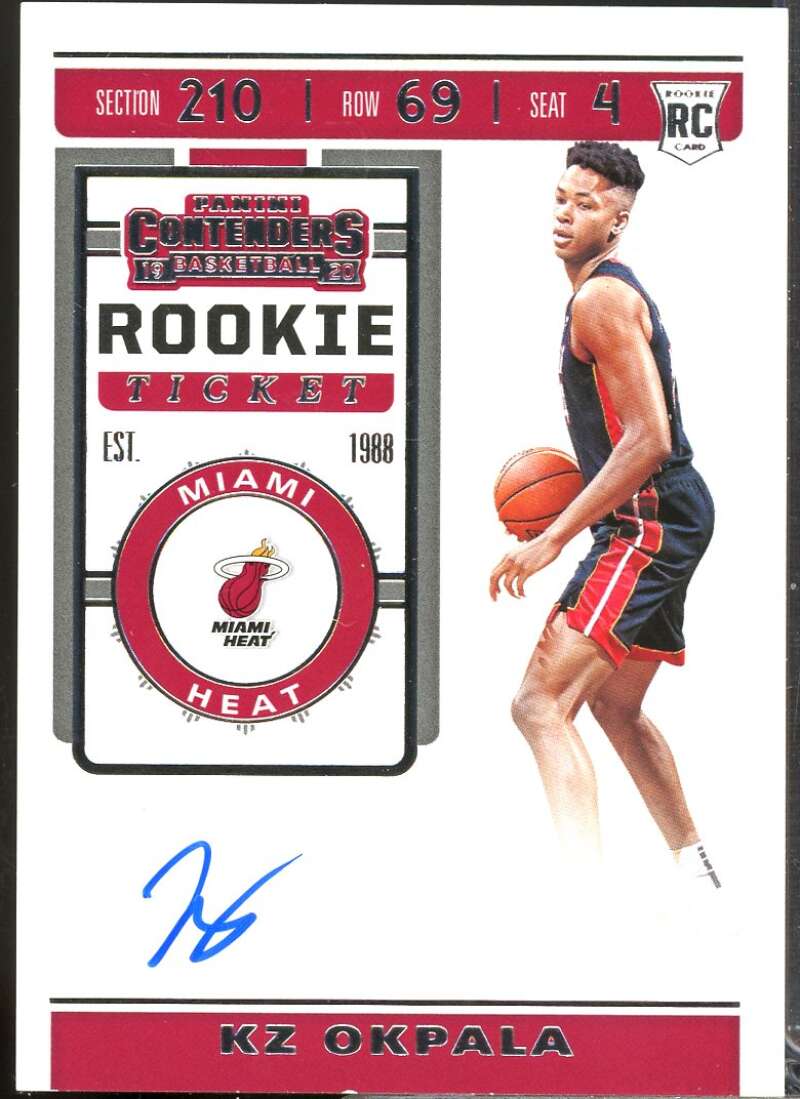 KZ Okpala 2019-20 Panini Contenders Optic Rookie Ticket Variation Auto #109  Image 1