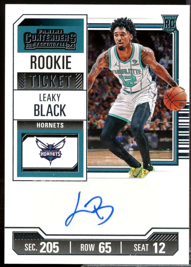 Leaky Black Card 2023-24 Panini Contenders Rookie Ticket Autograph #149  Image 1