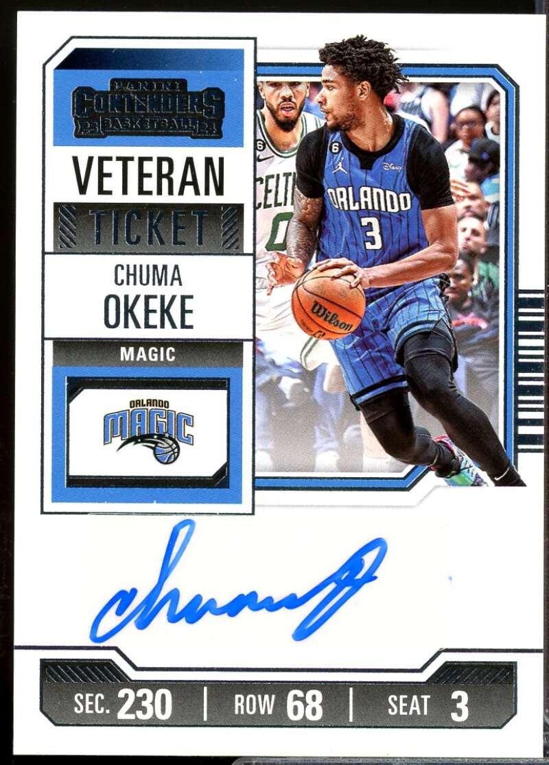 Chuma Okeke Card 2023-24 Panini Contenders Retail Veteran Autographs #16  Image 1