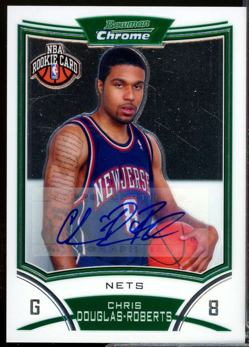 Chris Douglas-Roberts Rookie Card 2008-09 Bowman Chrome Autograph #177  Image 1