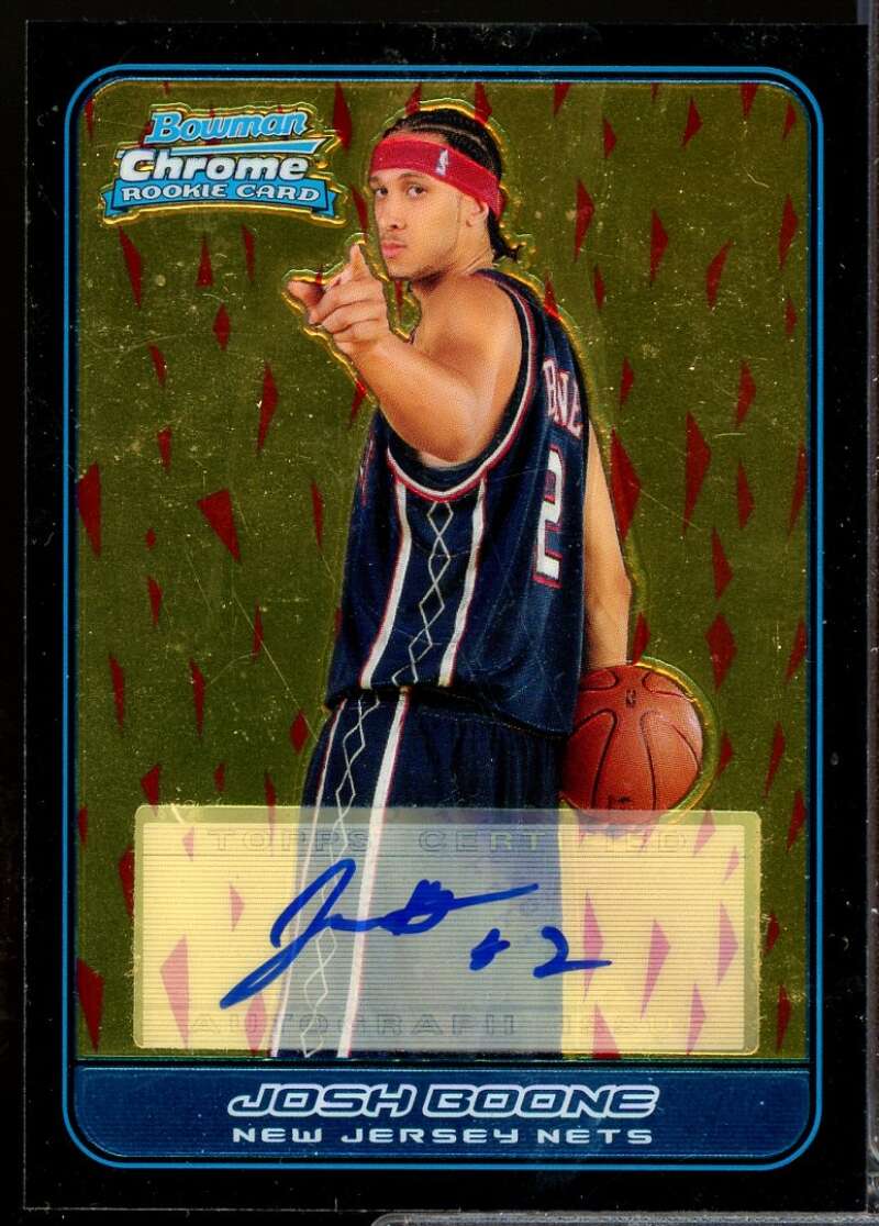 Josh Boone Rookie Card 2006-07 Bowman Chrome Autograph #133  Image 1
