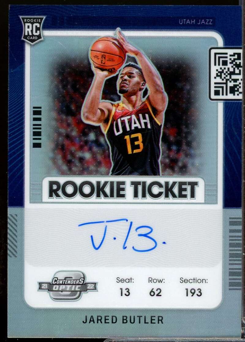 Jared Butler Rookie Card 2021-22 Panini Contenders Optic Autograph #107  Image 1