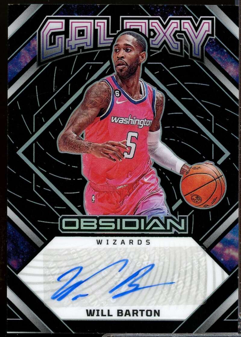 Will Barton /149 Card 2022-23 Panini Obsidian Galaxy Ink Autograph #24  Image 1