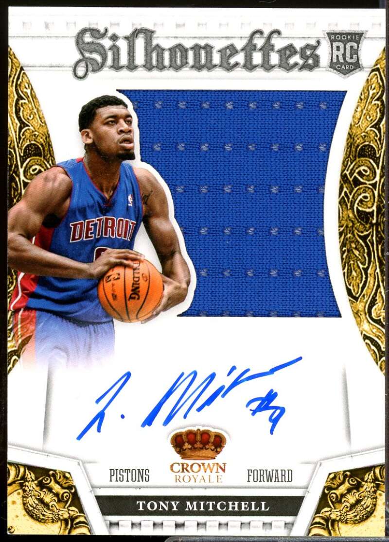 Tony Mitchell Rookie 2013-14 Preferred Crown Royale Silhouettes Jsy Auto #392  Image 1