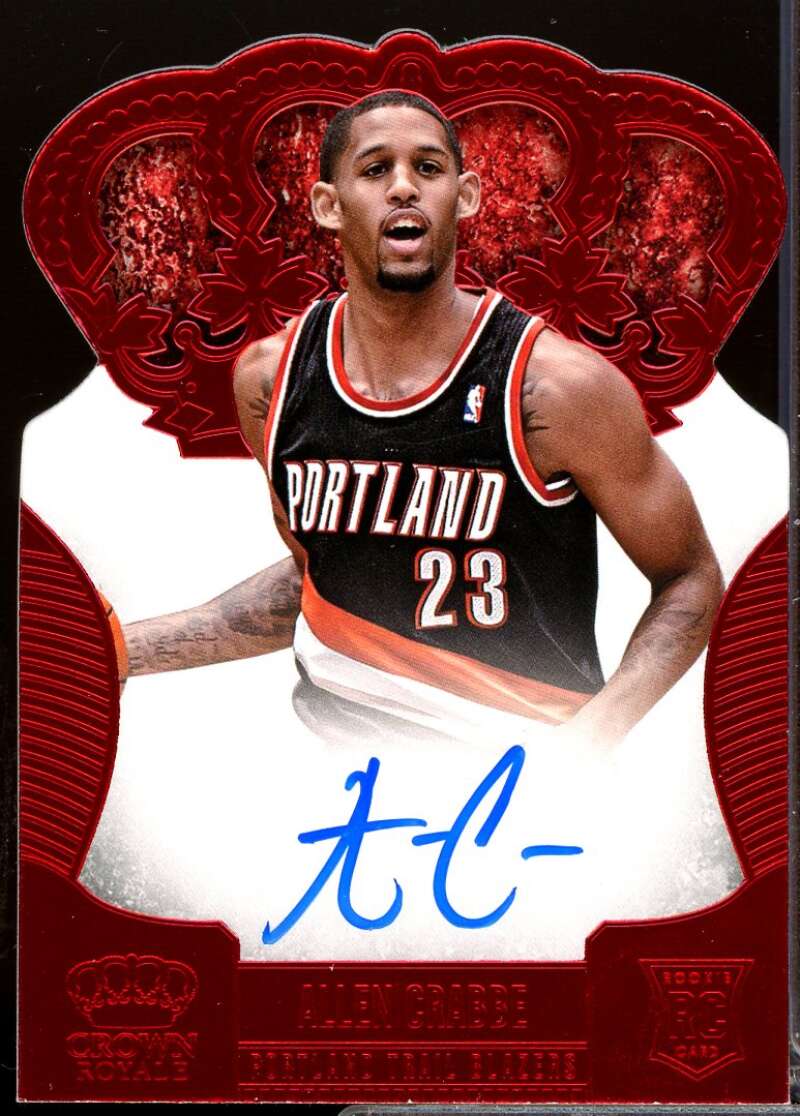 Allen Crabbe Rookie /75 2013-14 Panini Preferred Crown Royale Autograph #258  Image 1