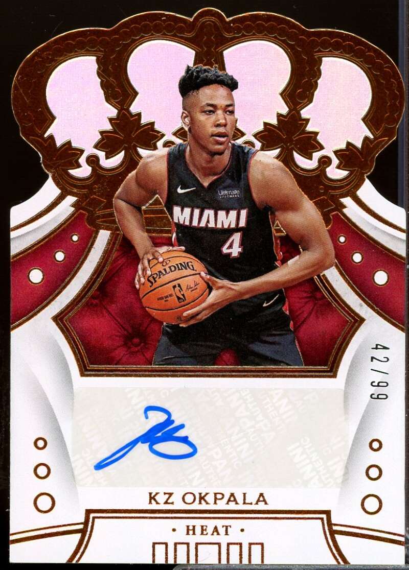 KZ Okpala /99 Card 2019-20 Crown Royale Crown Rookie Autographs #1  Image 1