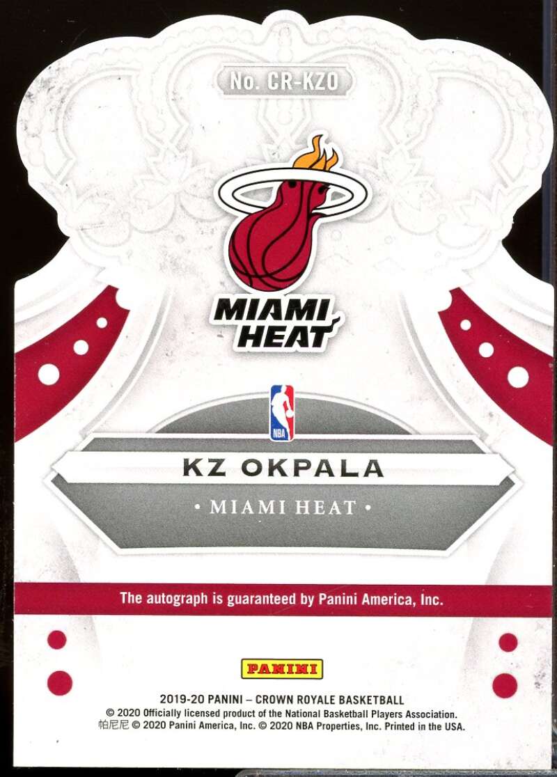 KZ Okpala /99 Card 2019-20 Crown Royale Crown Rookie Autographs #1  Image 2