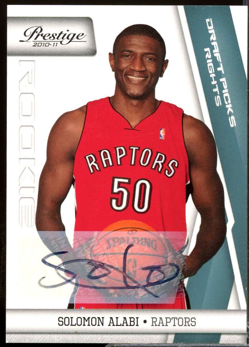 Solomon Alabi Rookie /199 2010-11 Prestige Draft Picks Rights Autographs #200  Image 1