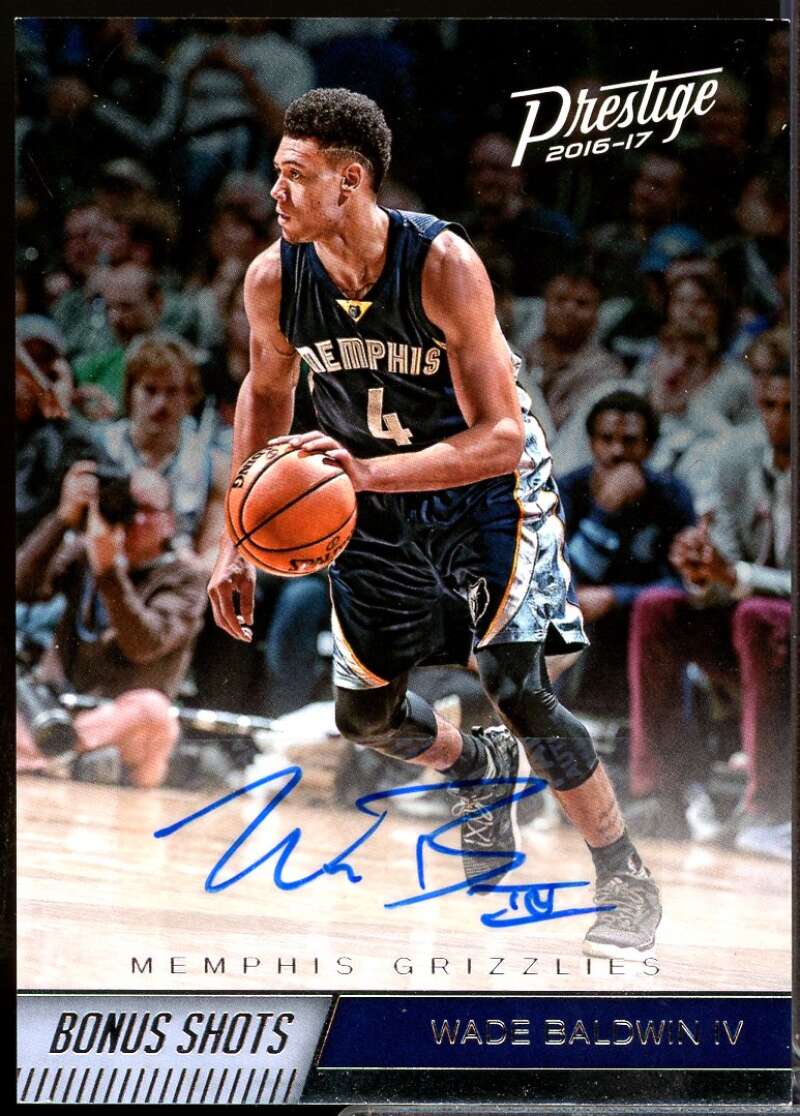 Wade Baldwin IV Rookie 2016-17 Prestige Bonus Shots Signatures Autograph #98  Image 1