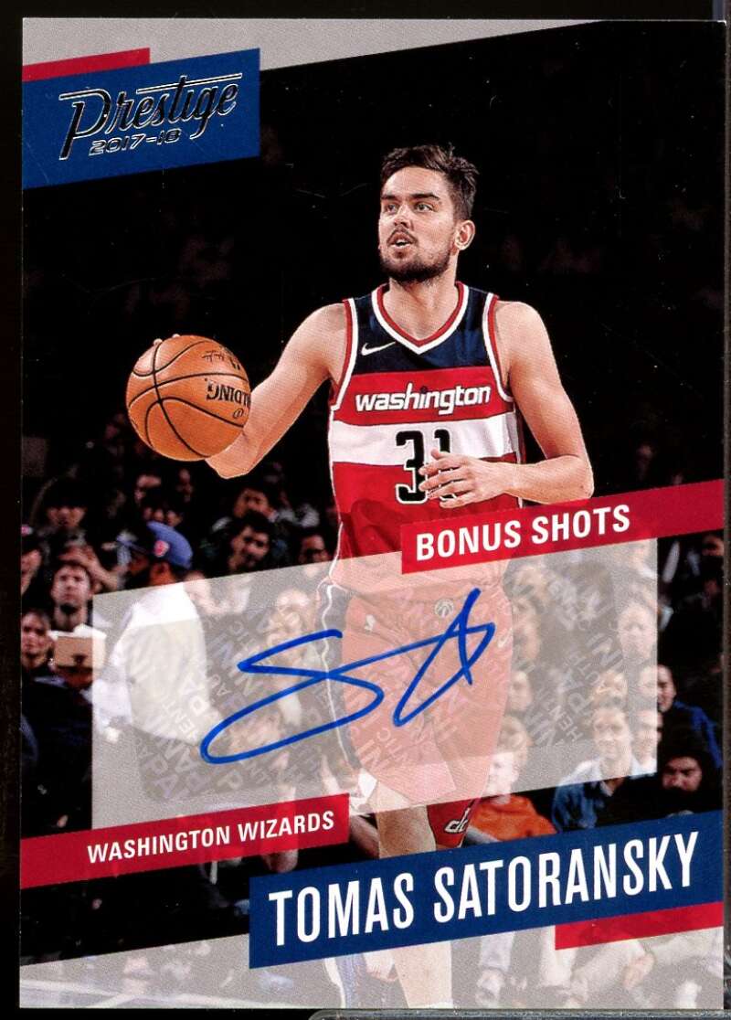 Tomas Satoransky Card 2017-18 Prestige Bonus Shots Autograph #38  Image 1