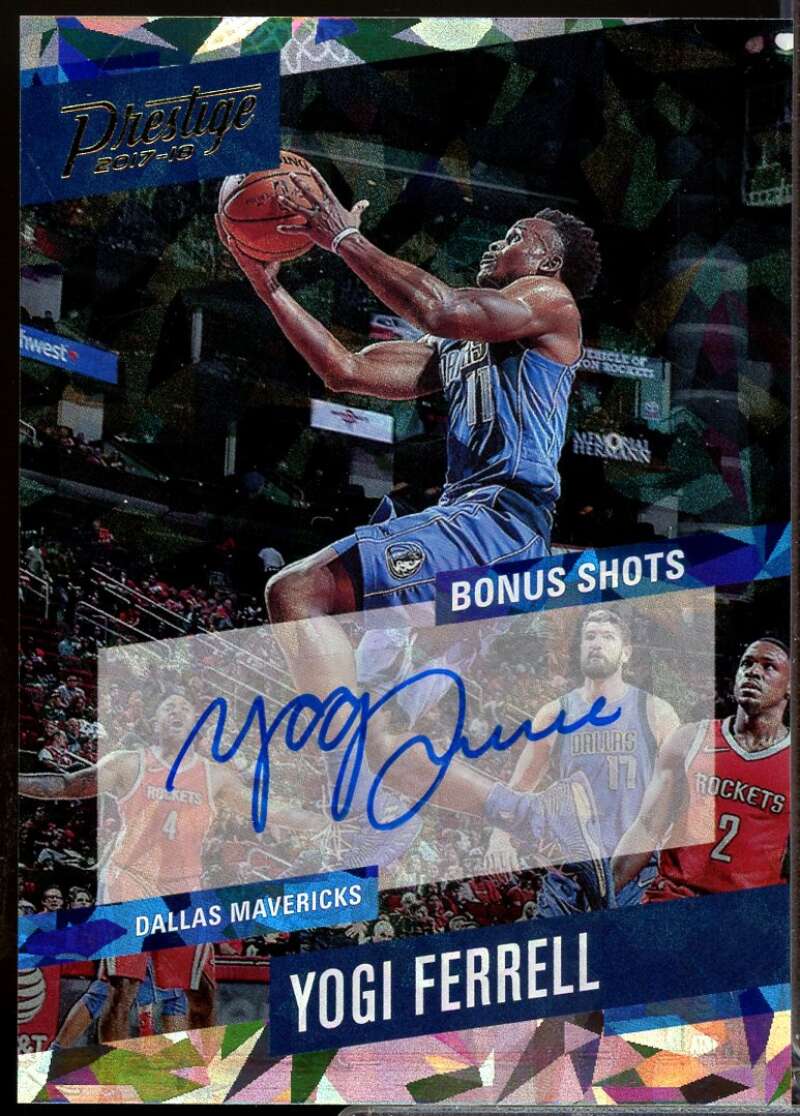 Yogi Ferrell Card 2017-18 Prestige Bonus Shots Autograph Crystal #75  Image 1