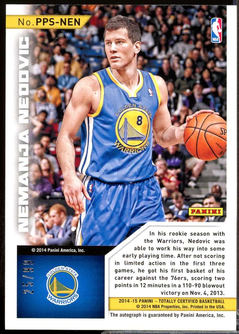 Nemanja Nedovic 2014-15 Totally Certified Present Potential Autograph #PPSNEN  Image 2