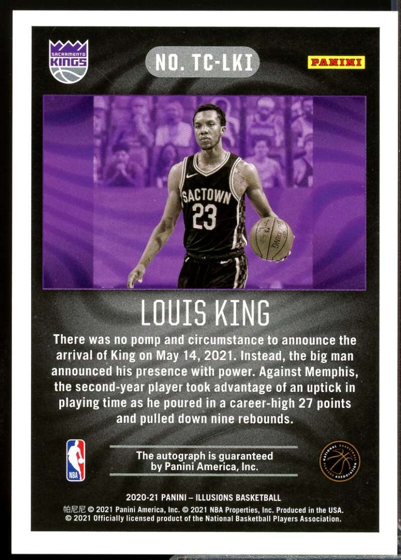 Louis King Card 2020-21 Panini Illusions Trophy Collection Autograph #29  Image 2