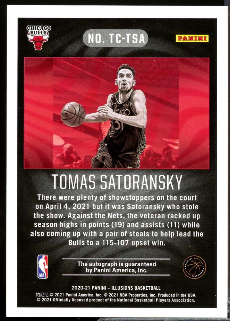 Tomas Satoransky Card 2020-21 Panini Illusions Trophy Collection Signatures #59  Image 2