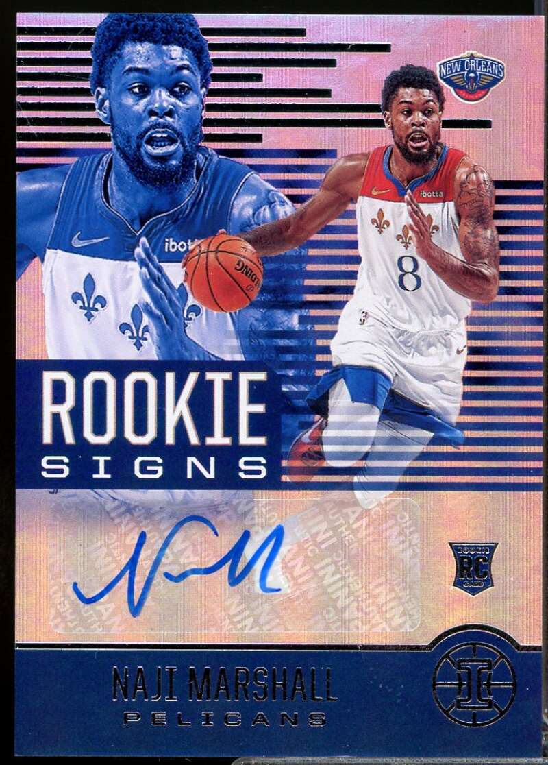 Naji Marshall Card 2020-21 Panini Illusions Rookie Signs Autograph #4  Image 1