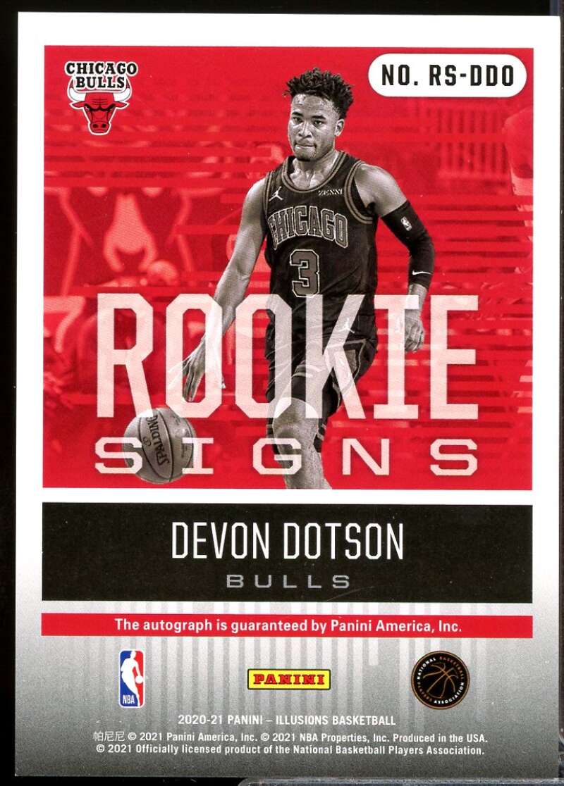 Devon Dotson Card 2020-21 Panini Illusions Rookie Signs Autograph #14  Image 2