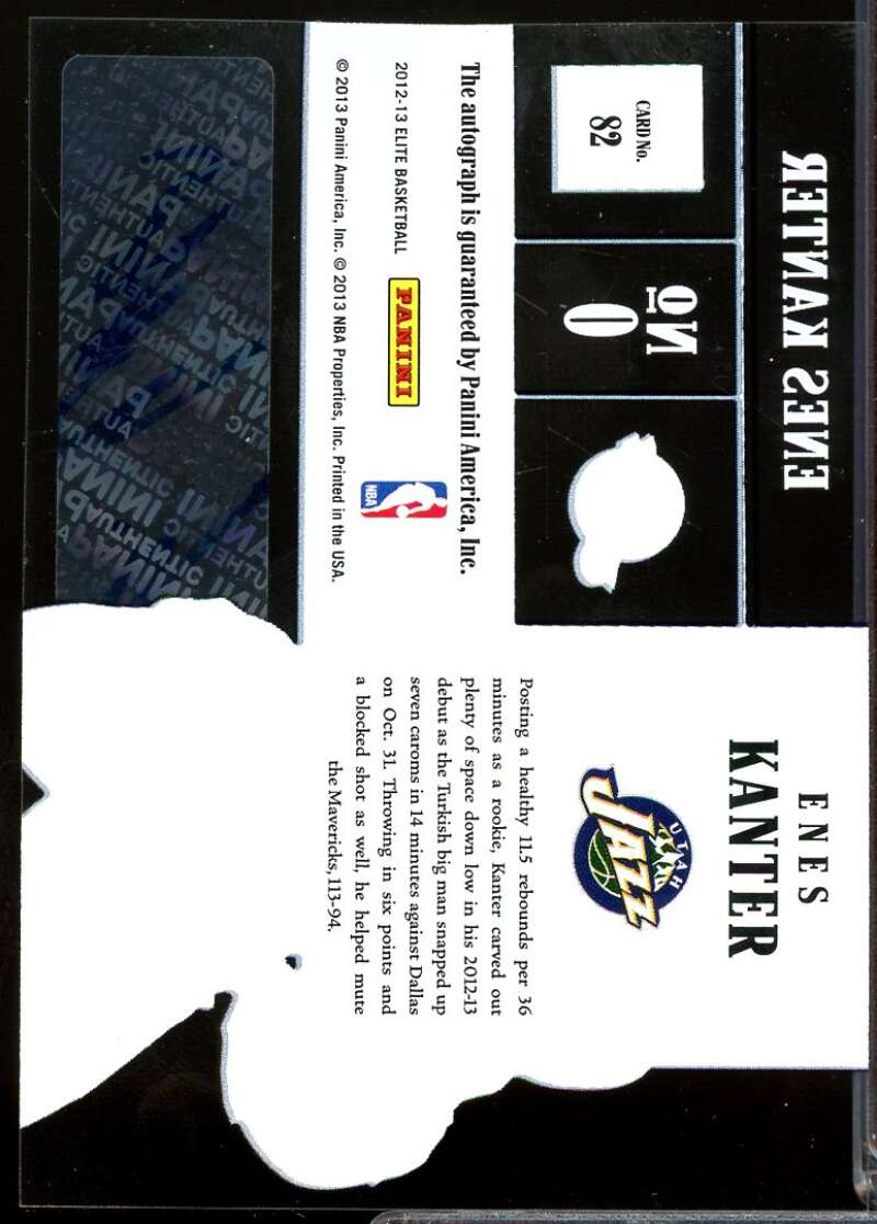 Enes Kanter Card 2012-13 Elite Rookie Inscriptions Autograph #82  Image 2