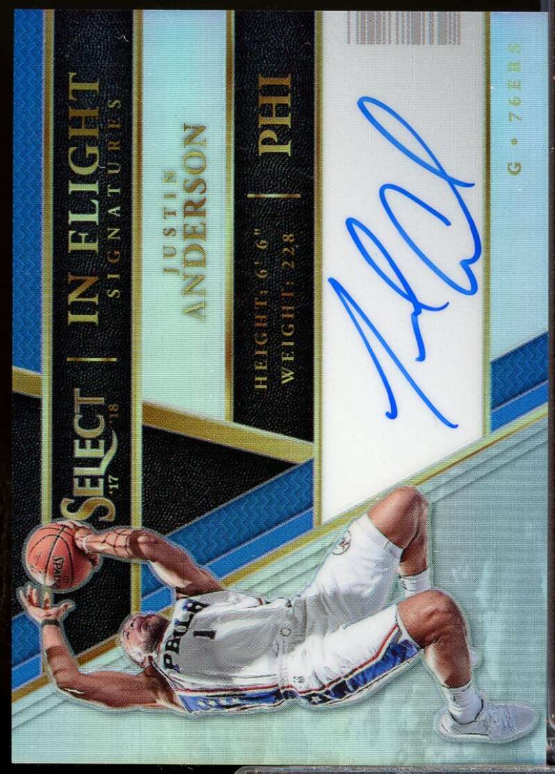 Justin Anderson /199 Card 2017-18 Select In Flight Signatures Autograph #IFJA  Image 1