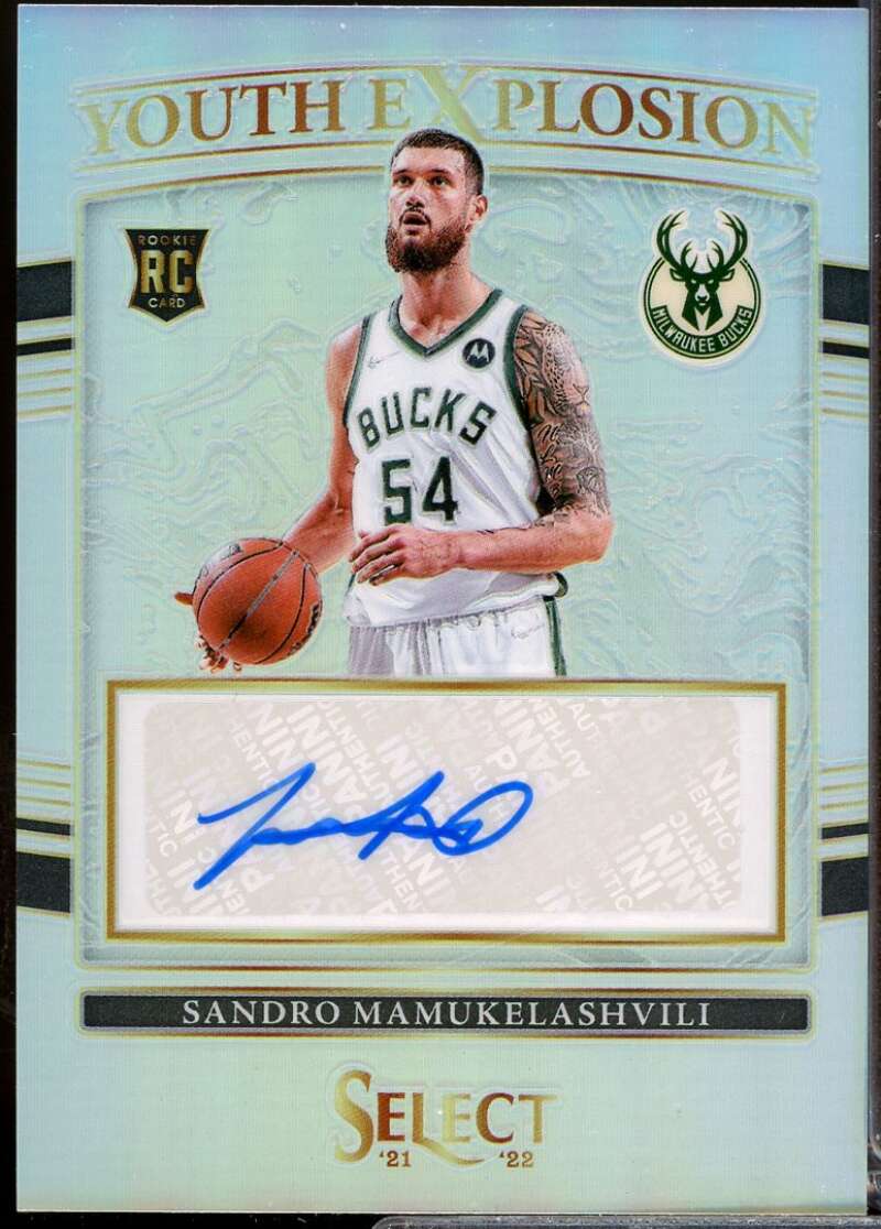 Sandro Mamukelashvili Rookie Card 2021-22 Select Youth Explosion Autograph #26  Image 1