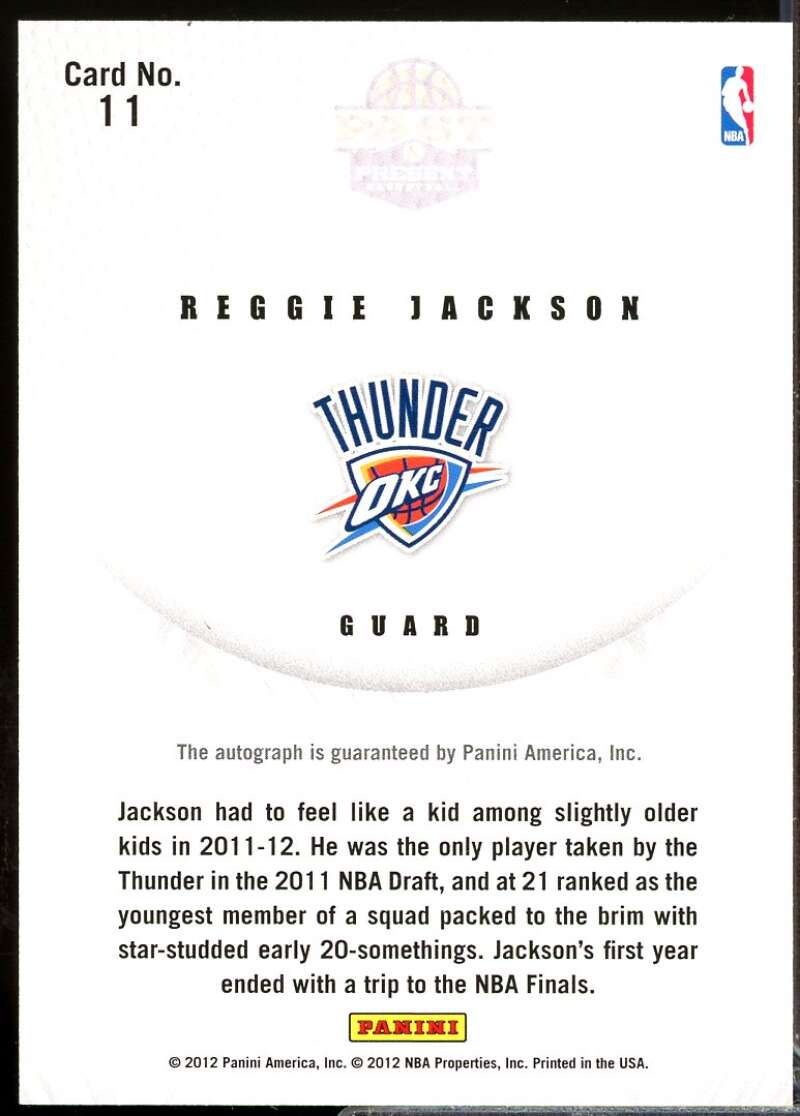 Reggie Jackson Rookie Card 2011-12 Panini Past and Present Autographs #11  Image 2